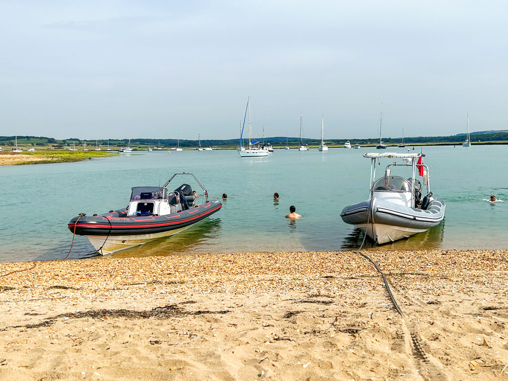 Two RIBs on the beach