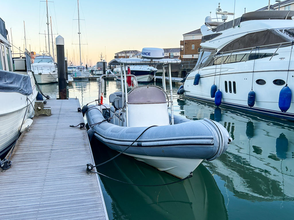 RIB on a pontoon